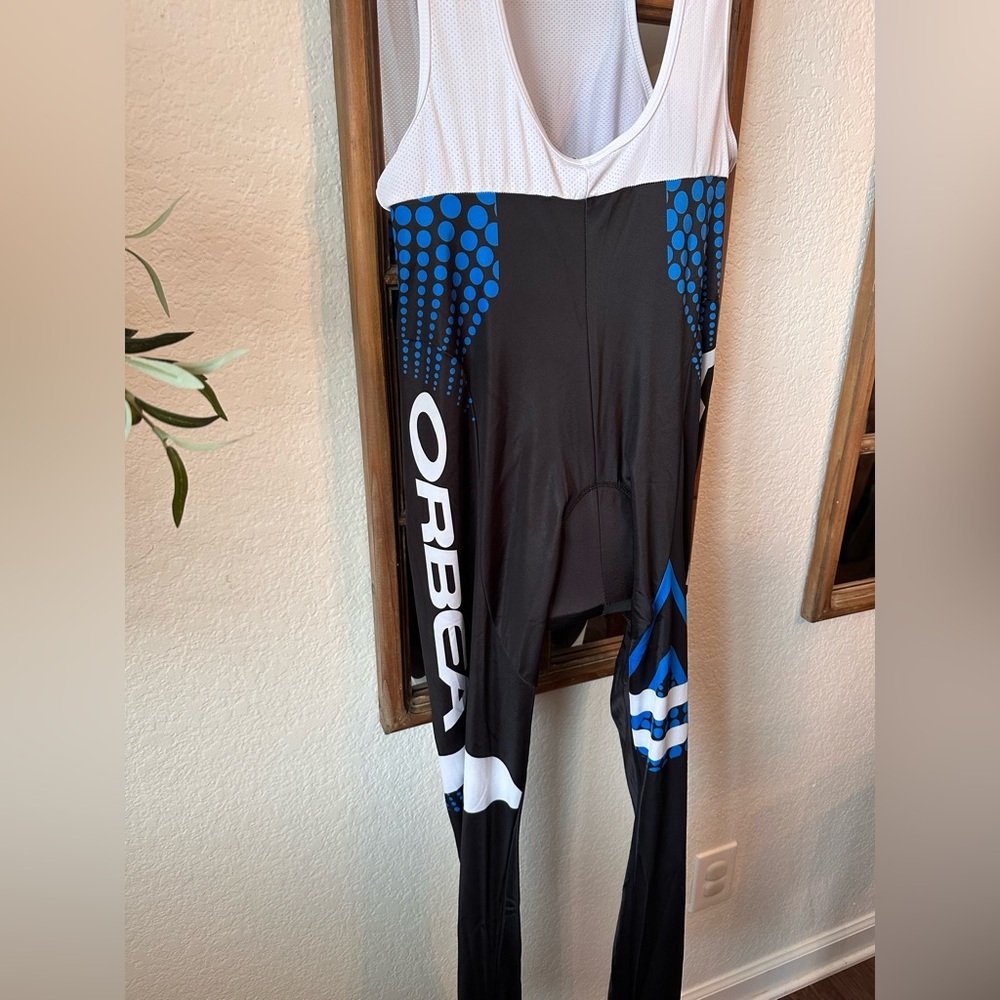 Orbea Cycling Bib Tights XXXL Black Blue Padded Bib Pants - Picture 2 of 6